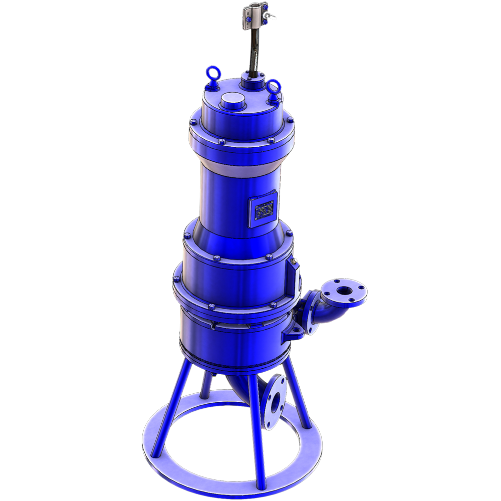 A GPM-Eliminator™ monobloc slurry pump on a transparent background.