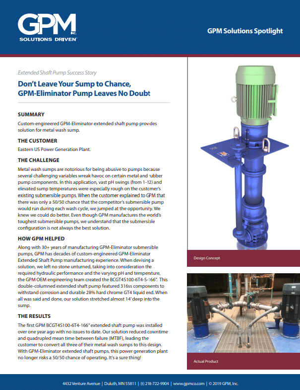 Download the Extended Shaft Case Study for Power Generation