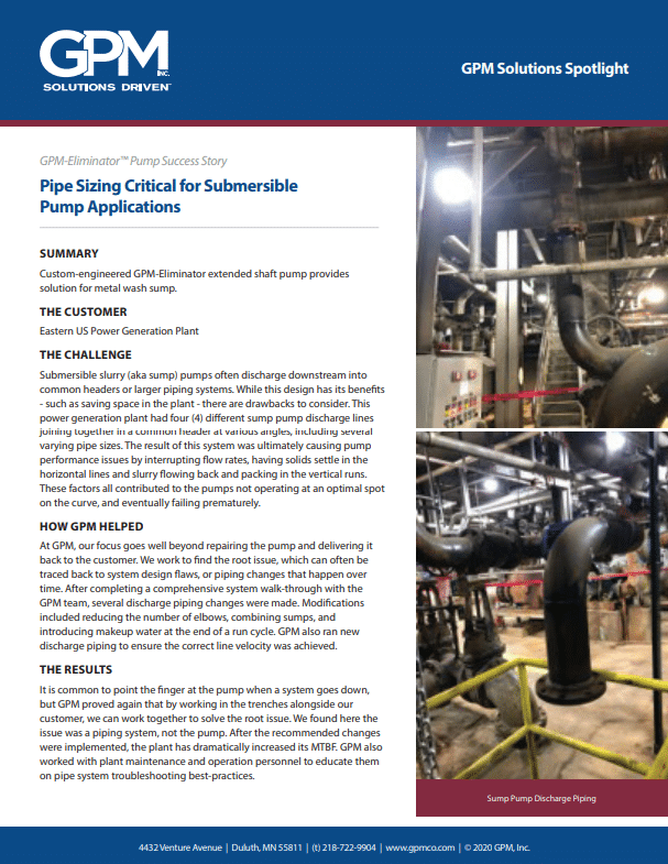 Download the Submersible Pump Sizing for the Power Generation Industry Case Study