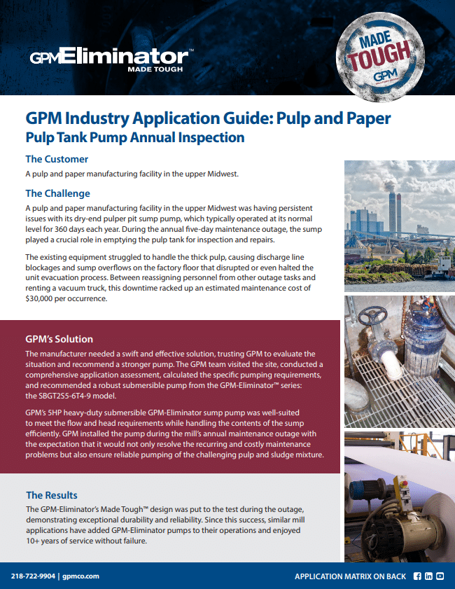 Download the GPM-Eliminator Pulp & Paper Application Guide